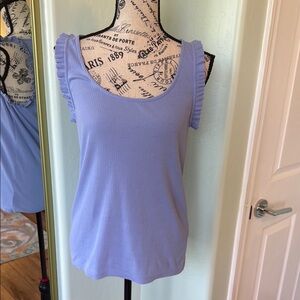 J. Crew “lavender” Ruffled Sleeveless Tank Top